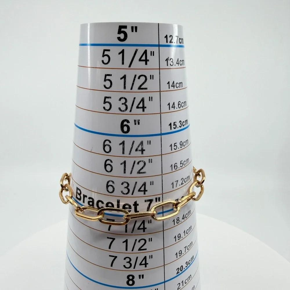 Gold Tone Chunky Link Bracelet Layering Boho Chic Minimalist Y2K Accessory Gift